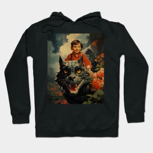 Country Boy Dreaming of Cat Dragons - Vintage Design Hoodie